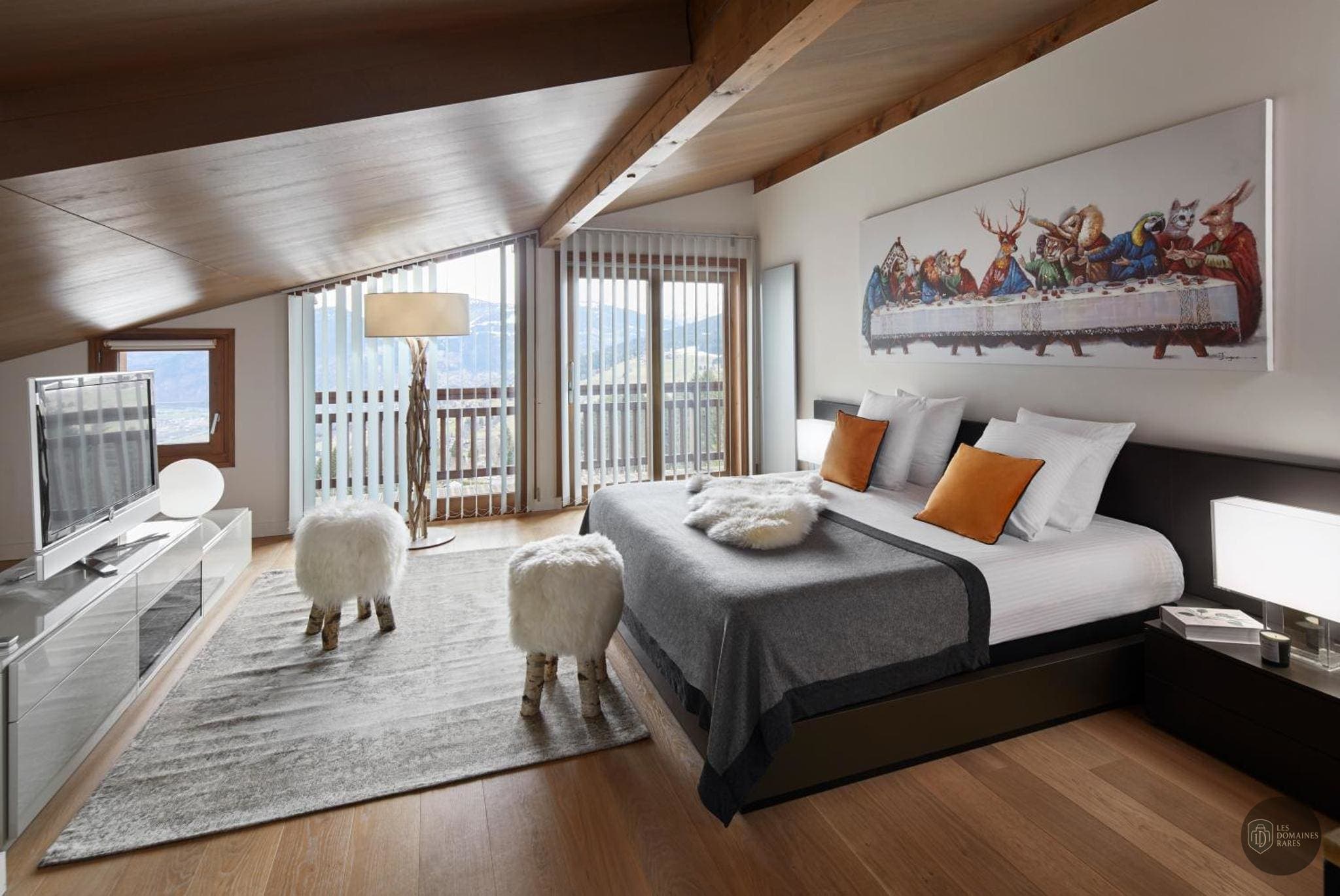 Chambre de l'hôtel Alpen Valley à Combloux en Auvergne-Rhône-Alpes