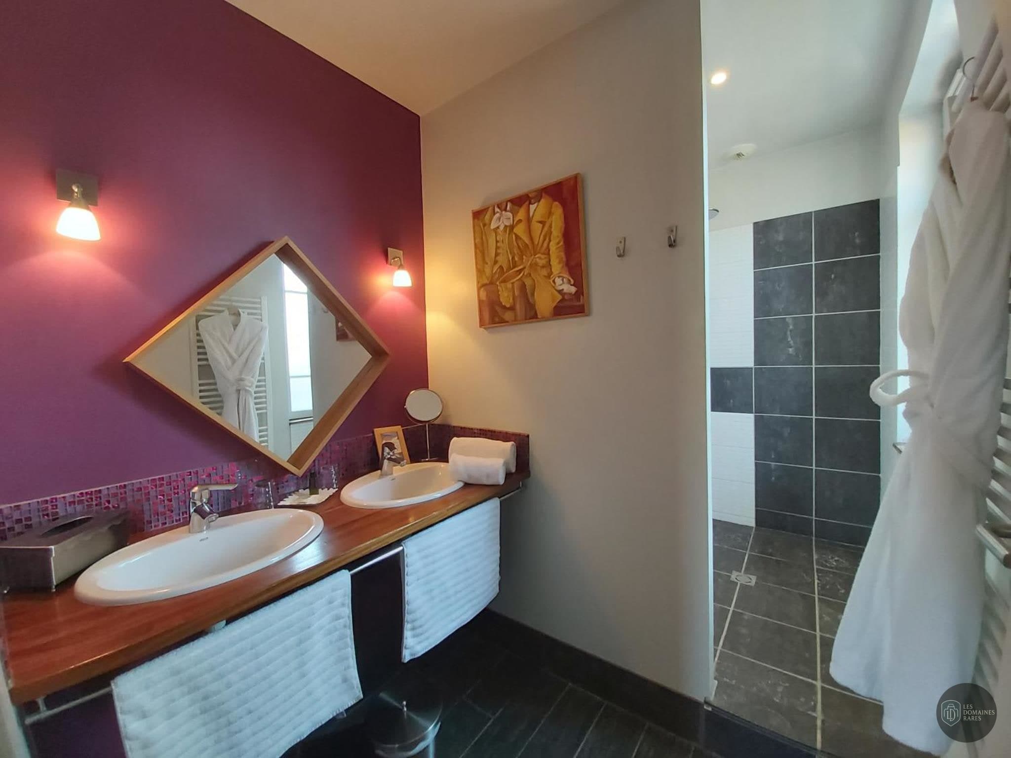 Salle de bain de la ferme Au Pois Gourmand à Toulouse en Occitanie