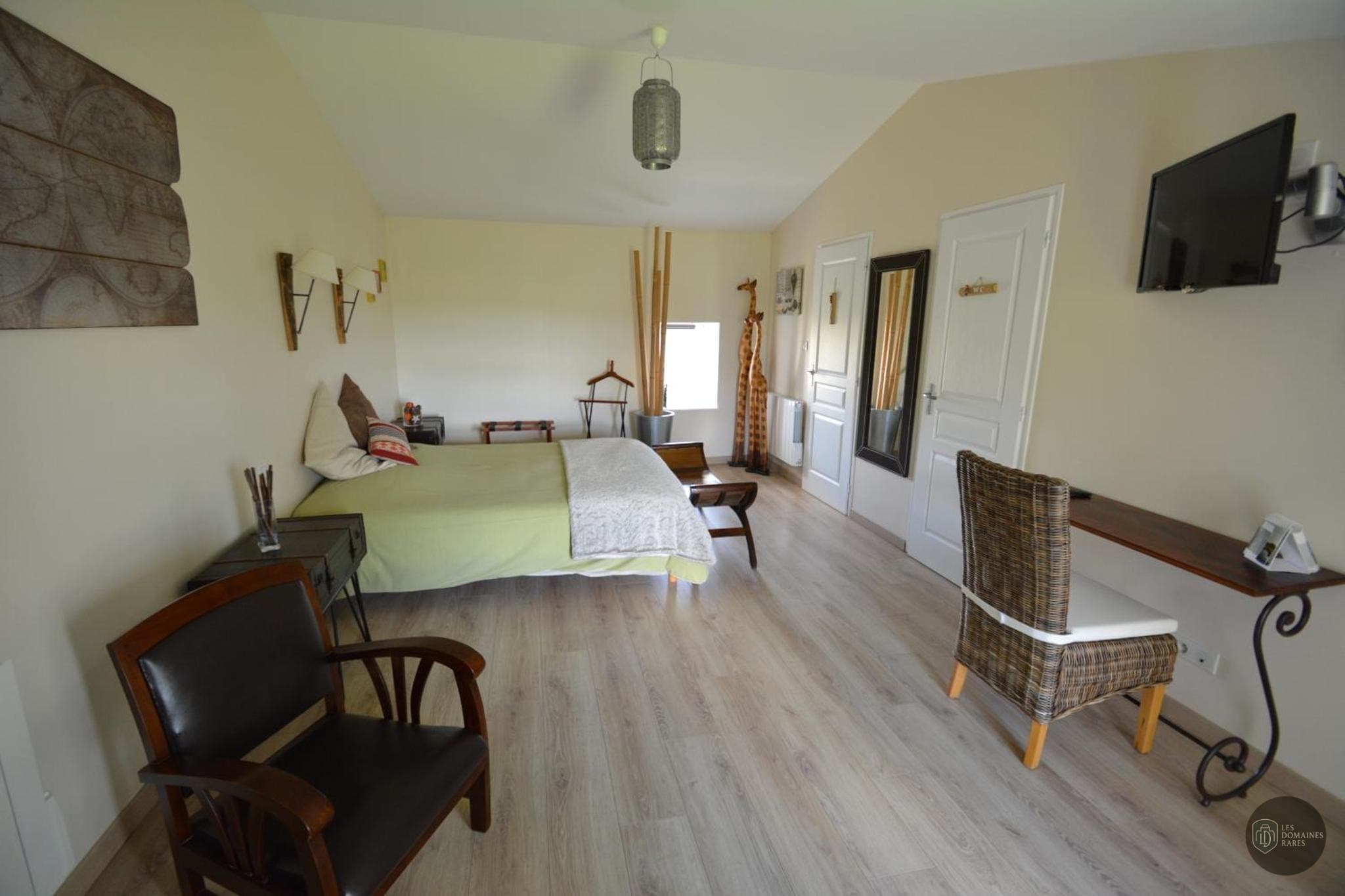 Chambre du gîte Aux 4 Cornes à Longèves en Pays de la Loire
