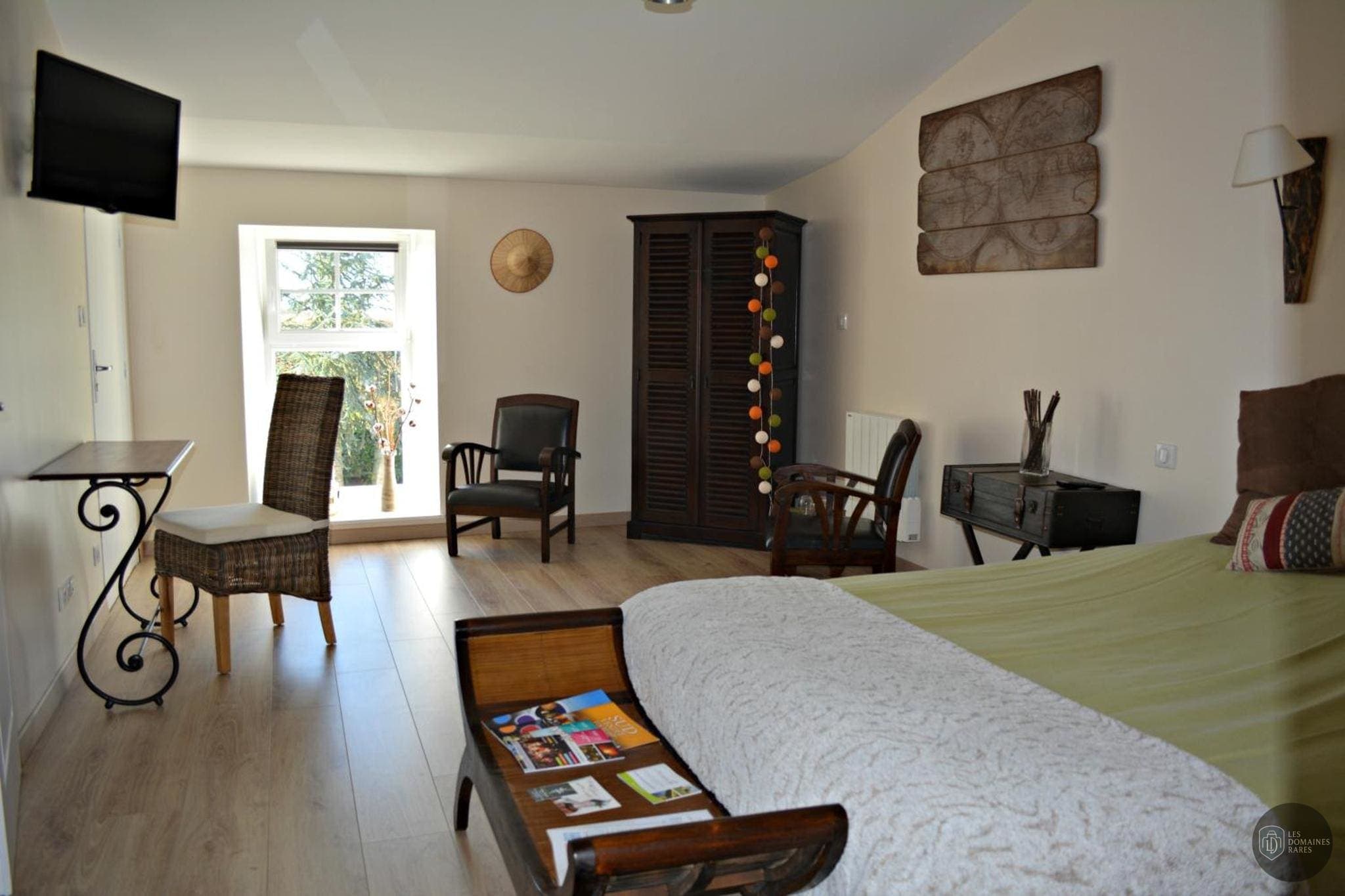 Chambre du gîte Aux 4 Cornes à Longèves en Pays de la Loire