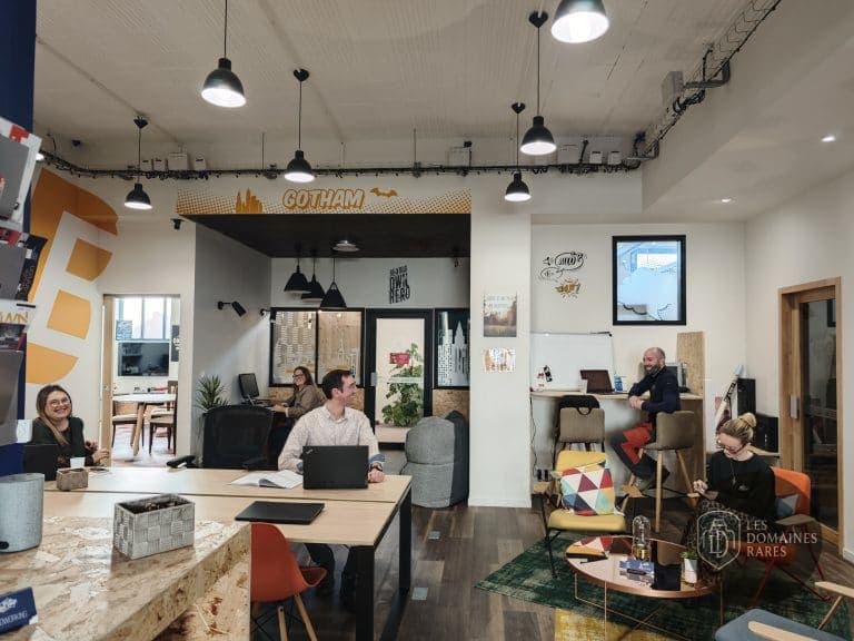 Vue d'ensemble de l'espace coworking