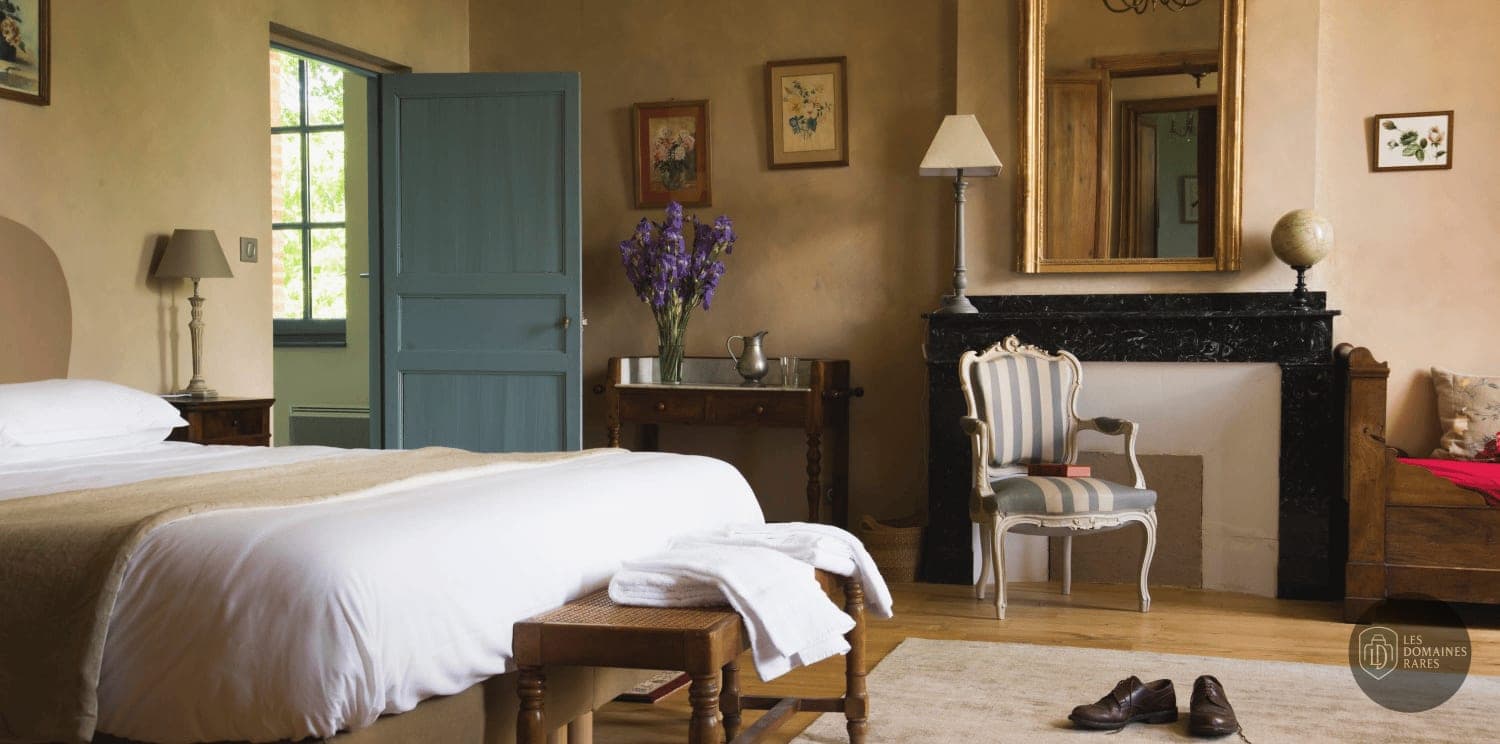 Chambre du bastide Bastide des Tourelles à Marzens en Occitanie - séminaire marzens, france