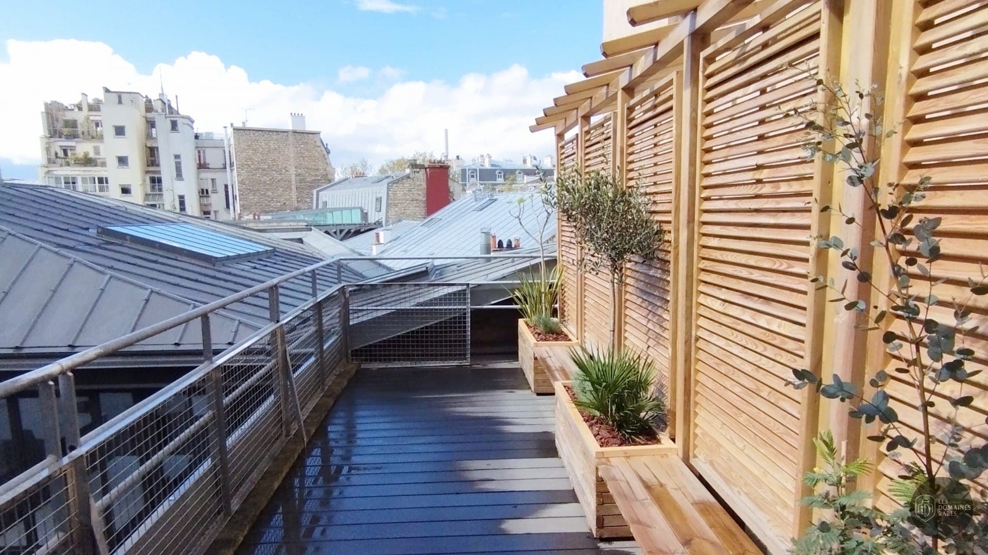 Terrasse sur le toit avec vue