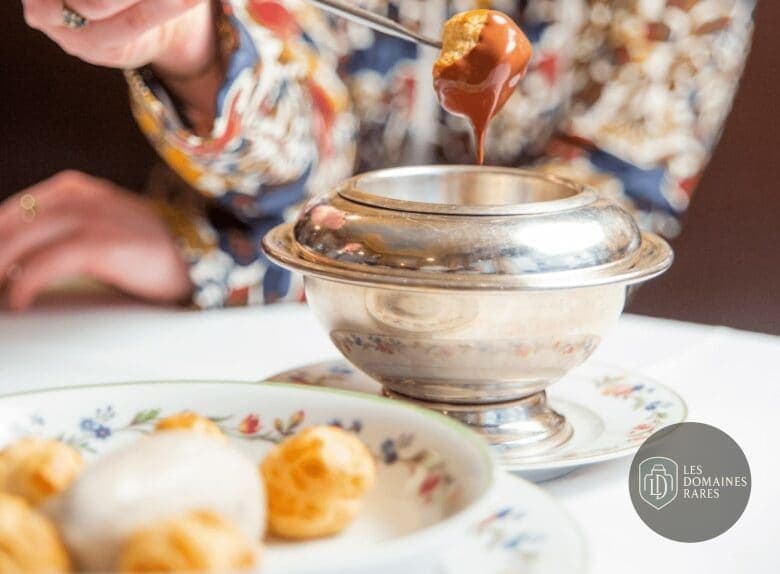 Profiteroles sauce chocolat du restaurant Benoit