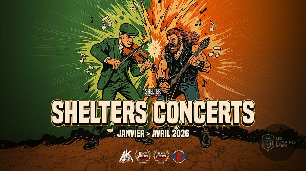 Affiche Shelters Concerts Janvier > Avril 2026