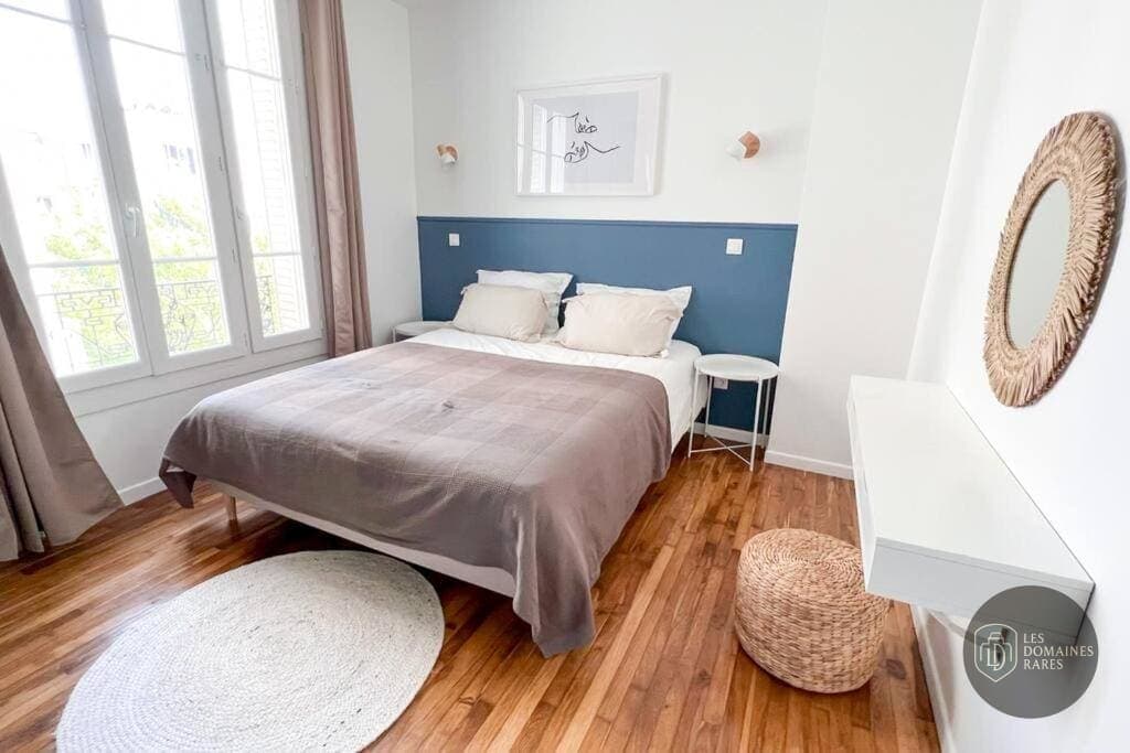Chambre du lieu Bleu Seine Evasion en Île-de-France
