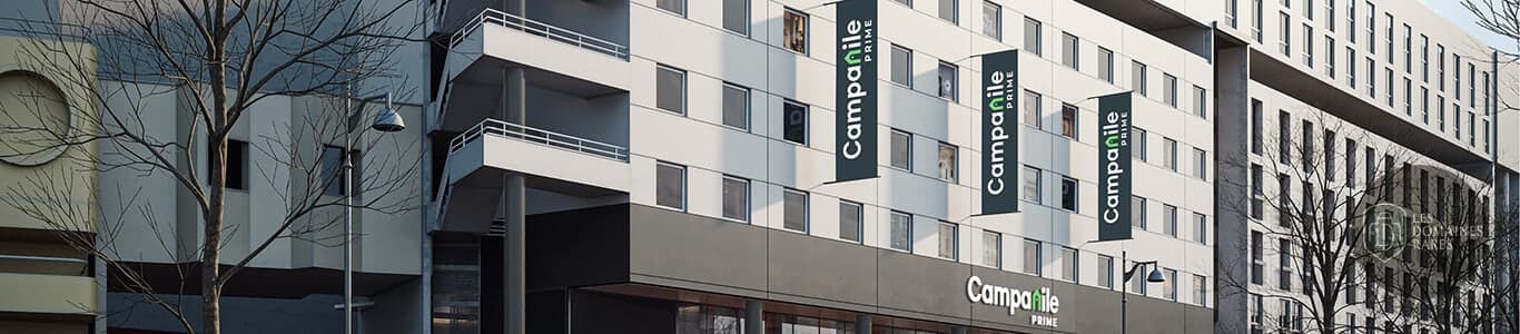 Vue extérieure de l'hôtel Campanile Le Mans à Le en Pays de la Loire