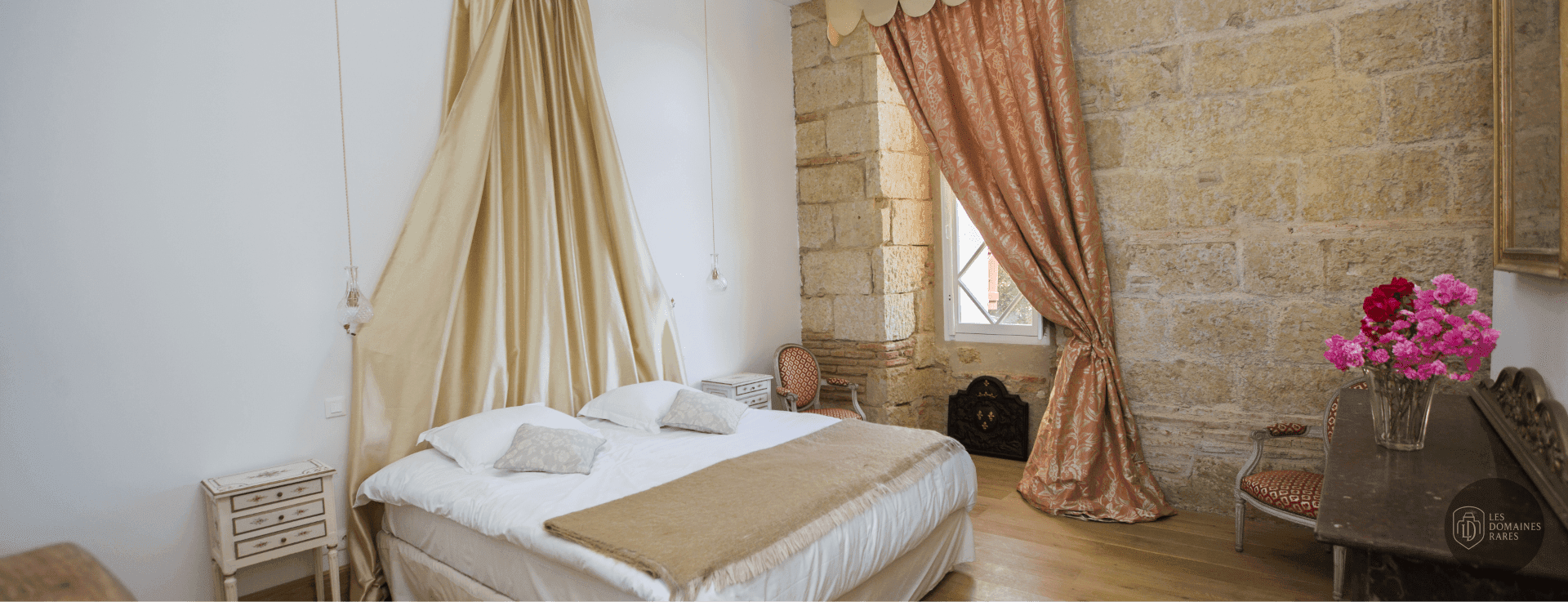 Chambre du château Château de Caumont en Occitanie