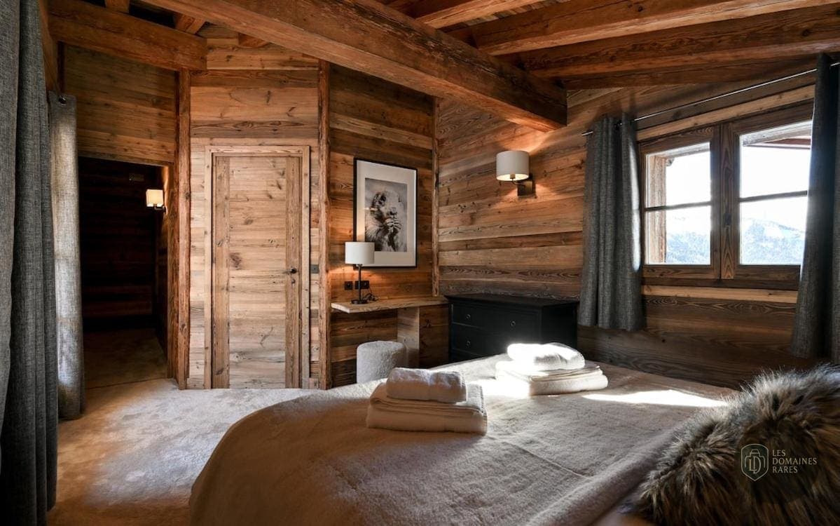Chambre de l'hôtel Chalets d’Anthouard à Megève en Auvergne-Rhône-Alpes