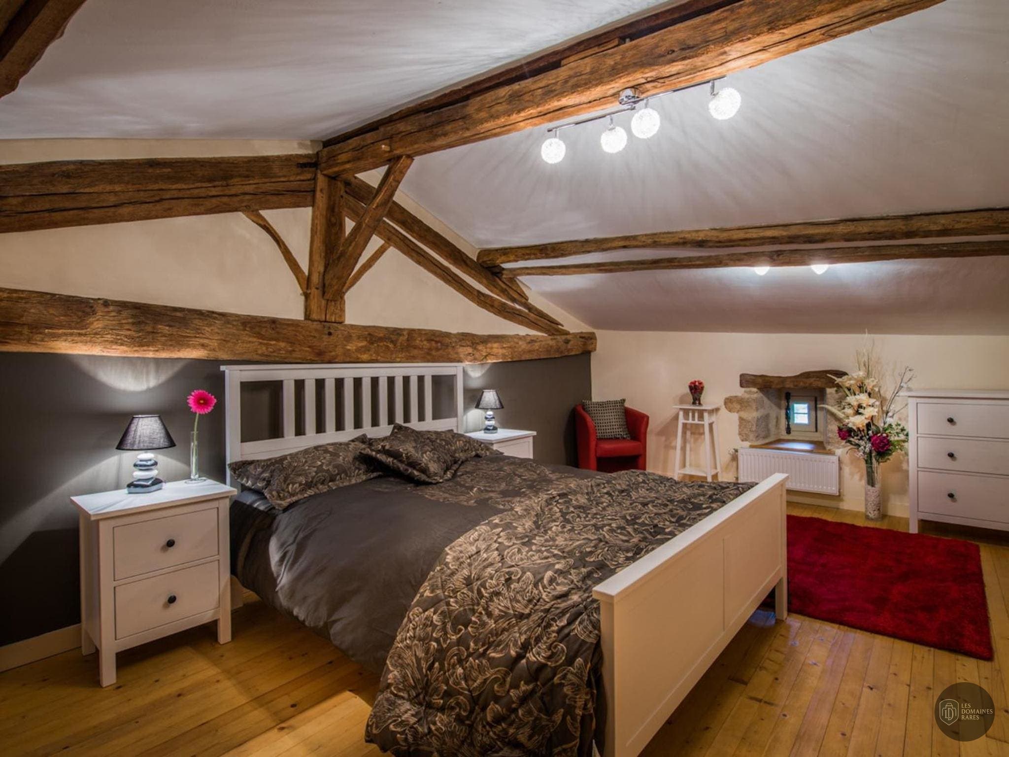 Chambre du château Chateau des Loges à Le en Auvergne-Rhône-Alpes