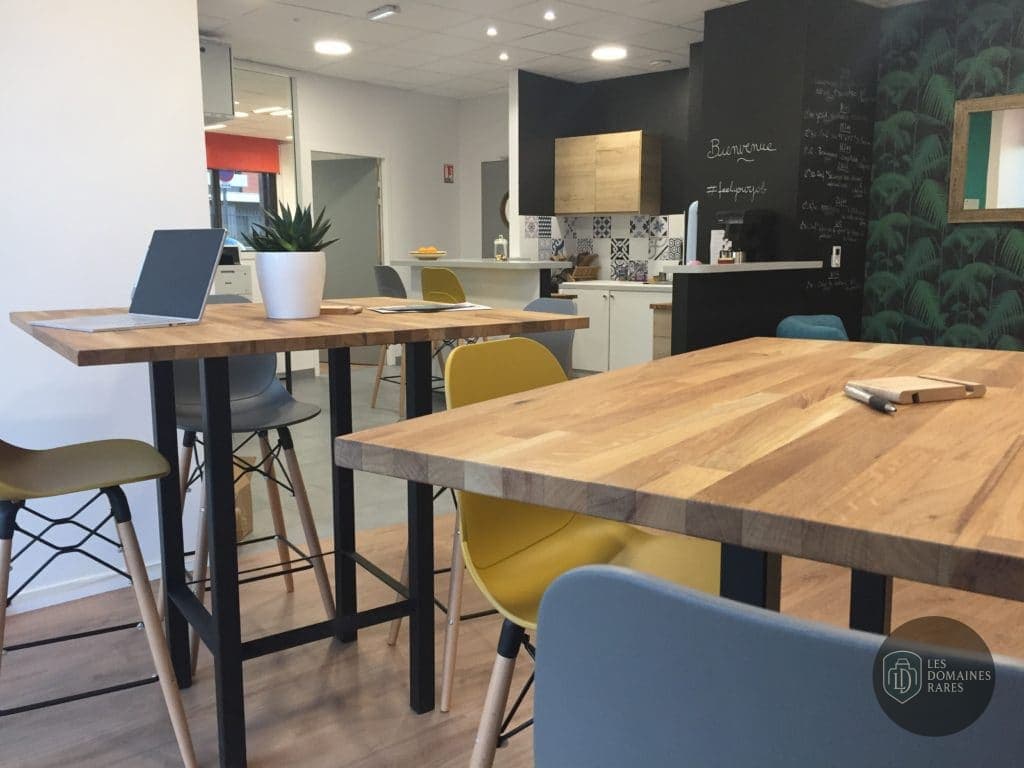 Espace intérieur de l'espace de coworking Chlorofeel à Meyzieu en Auvergne-Rhône-Alpes