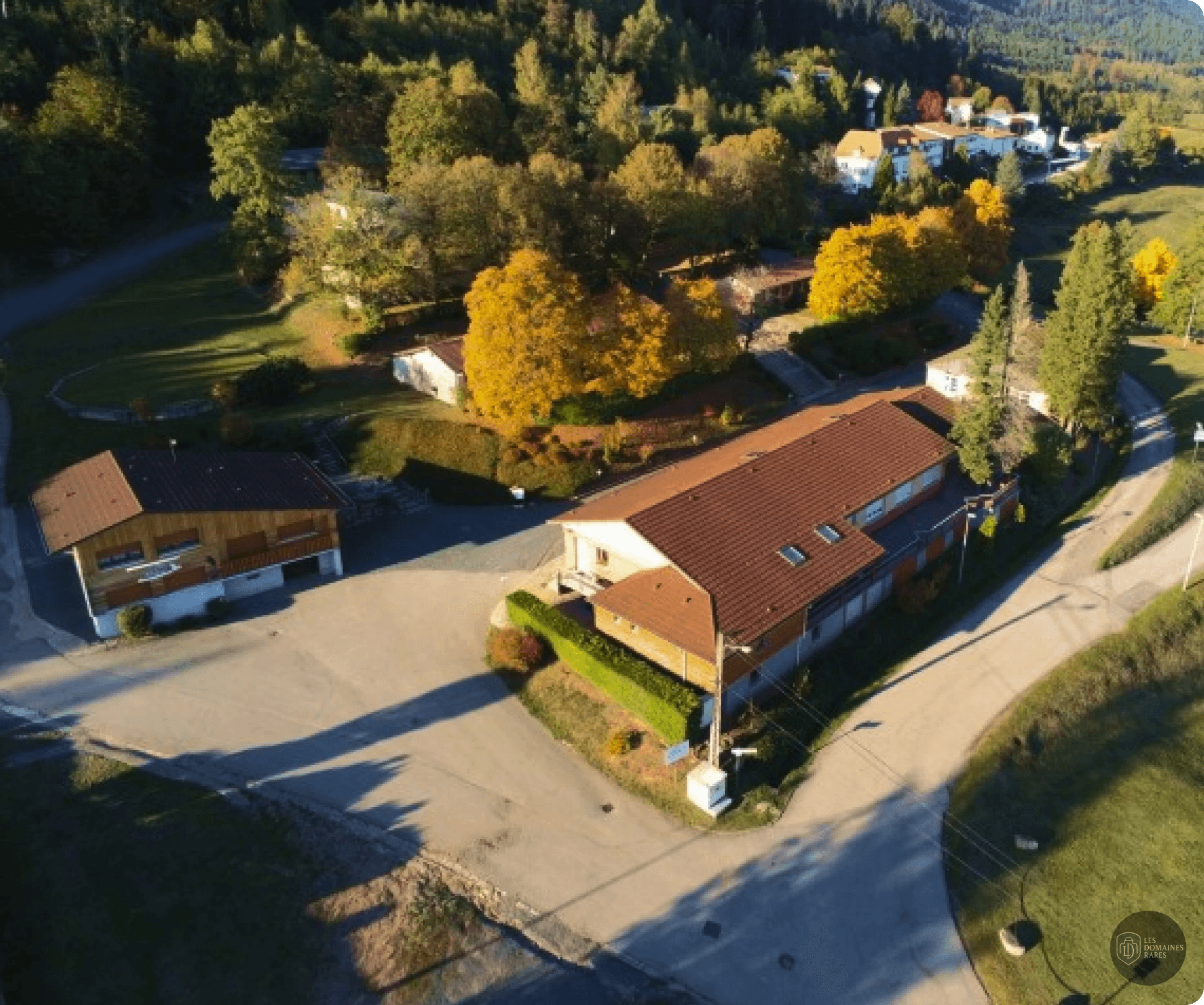 Vue aérienne du Clos Malpré en automne