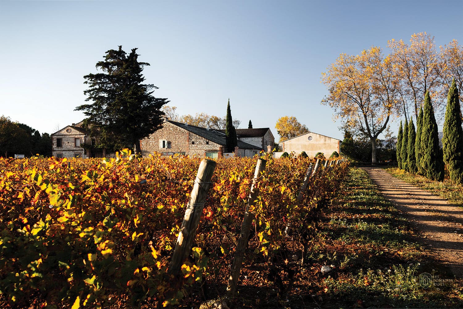 Vue extérieure du château Domaine Lauriga en Occitanie