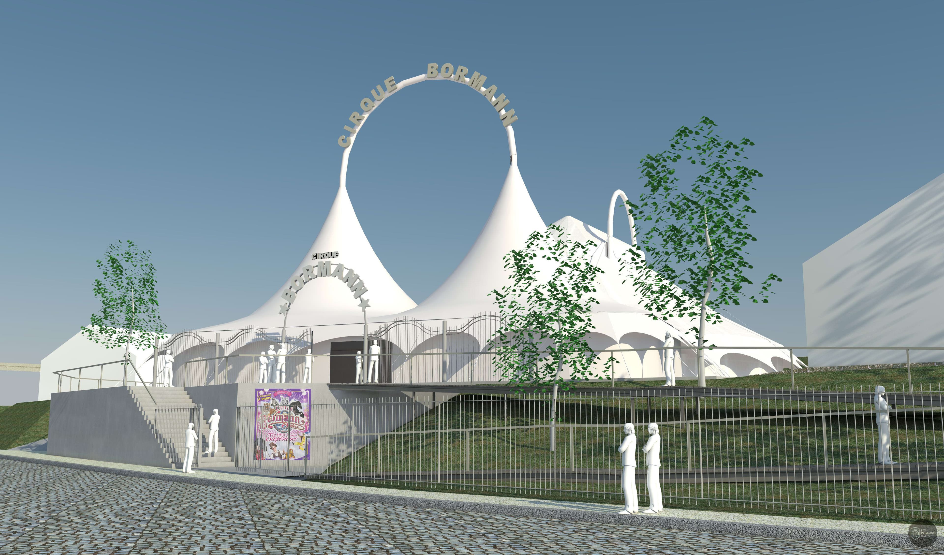 Façade du cirque Bormann, illustration