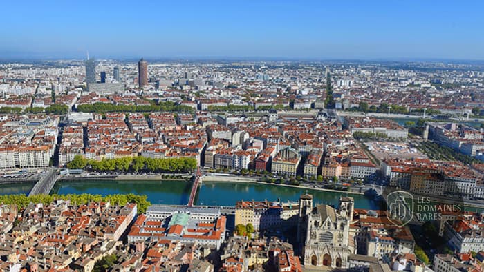 Vue aérienne de Lyon