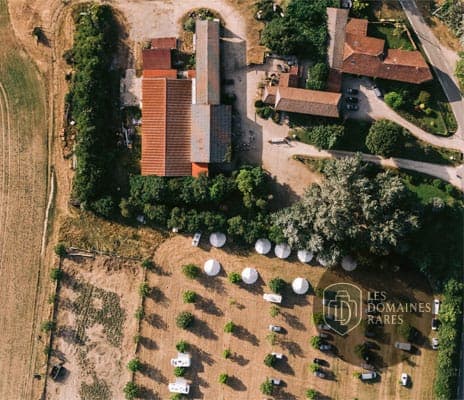 Vue aérienne de la Ferme du Moulinat