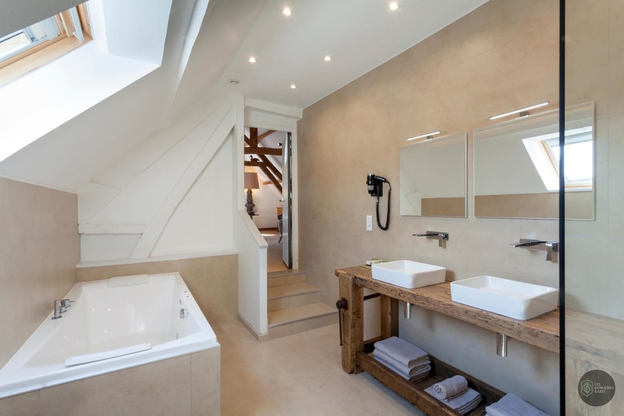 Salle de bain de l'hôtel Ferme du Vert en Hauts-de-France