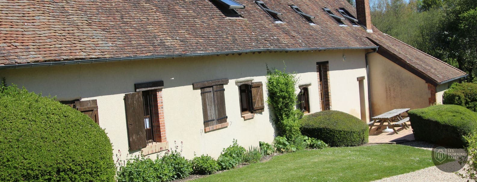 Vue extérieure du lieu Grange des Merciers à Ennordres en Centre-Val de Loire