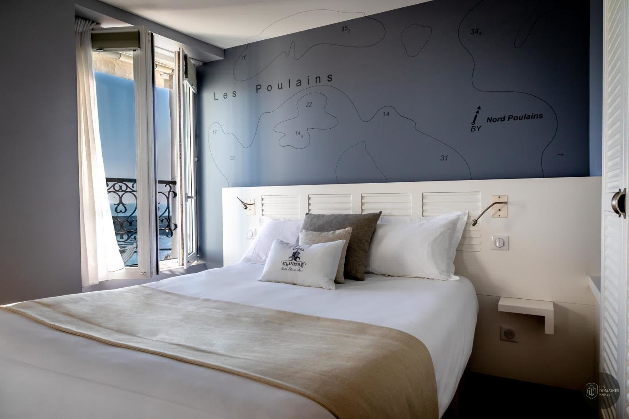 Chambre de l'hôtel Hôtel Atlantique à Le en Bretagne