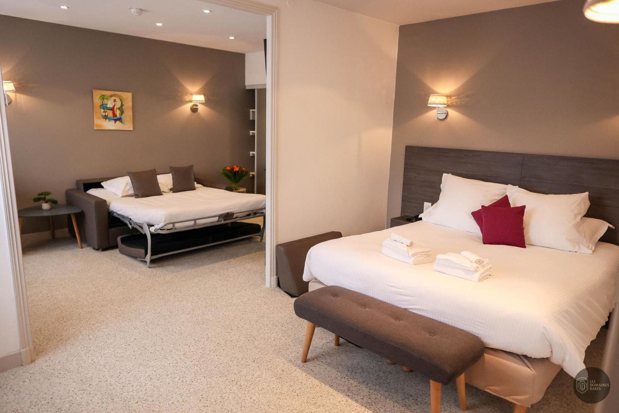 Chambre de l'hôtel Hôtel Le Chapon Fin à Moissac en Occitanie - séminaire tarn-et-garonne
