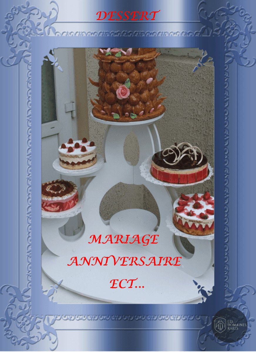 Présentation de gâteaux pour mariage/anniversaire