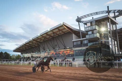 Hippodrome de Reims pendant une course