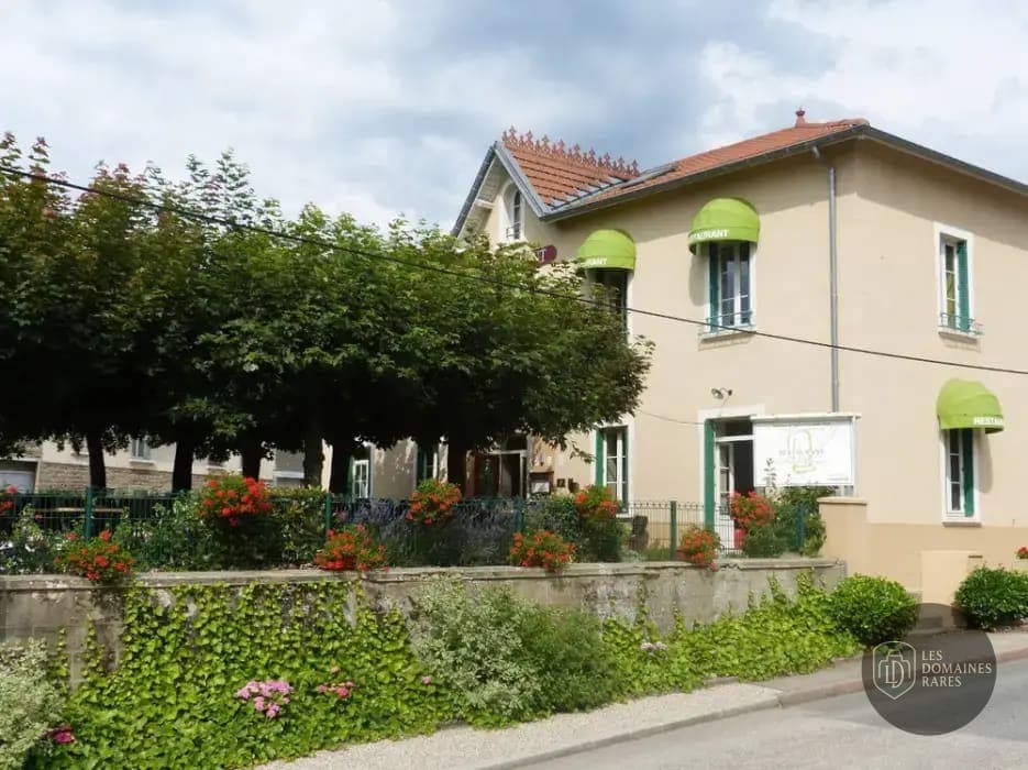 Vue extérieure de l'hôtel Hotel Le Place Neuve à Brullioles en Auvergne-Rhône-Alpes