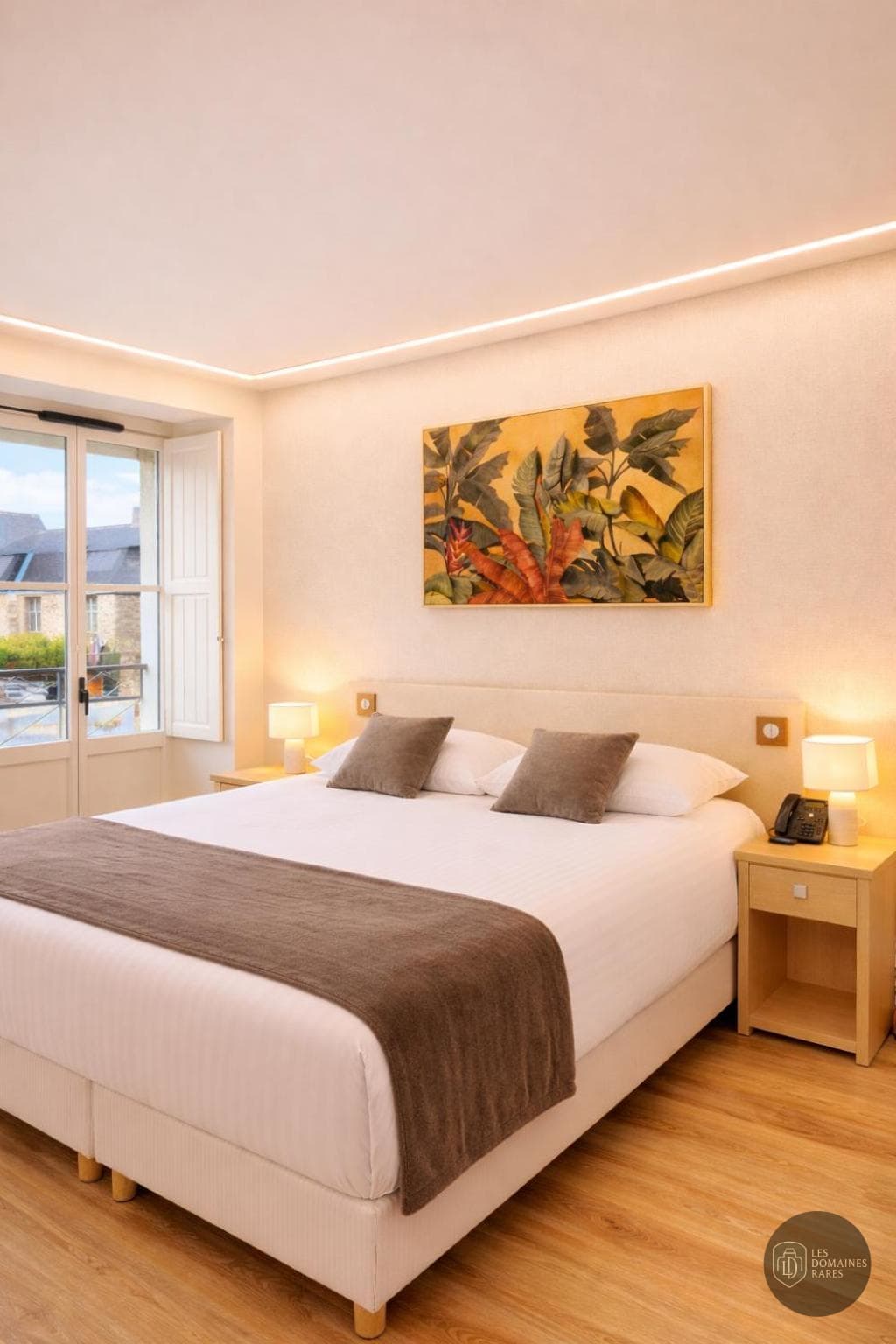Chambre de l'hôtel Hotel Restaurant Les Palis en Bretagne