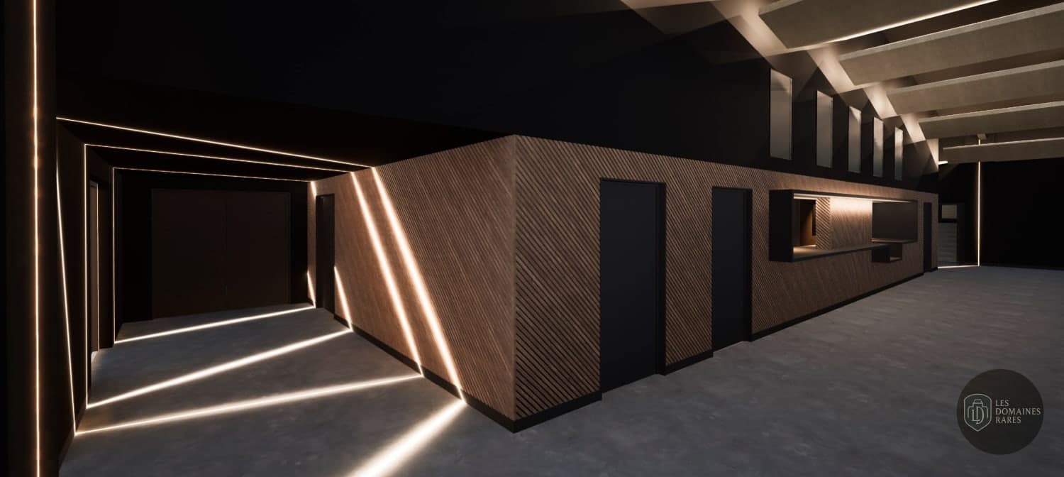 Espace intérieur de l'auberge Interference en Occitanie
