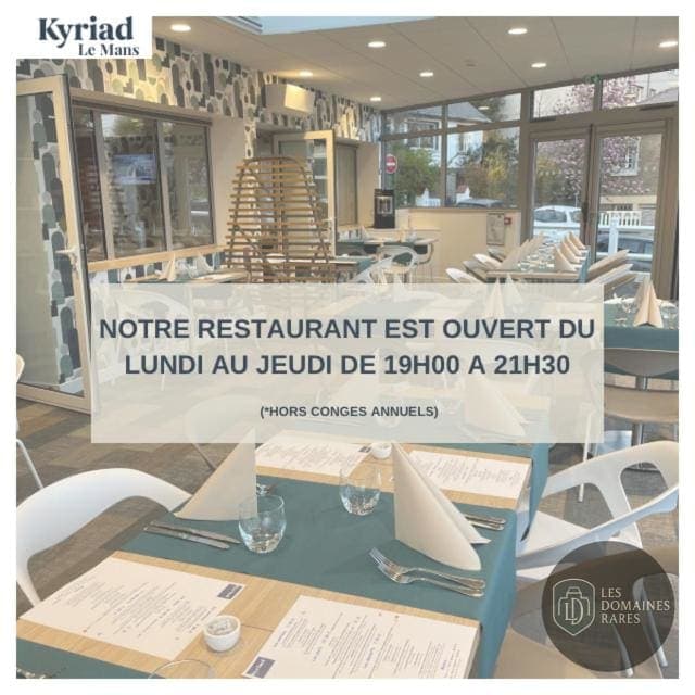 Restaurant de l'hôtel Kyriad Le Mans Est à Le en Pays de la Loire