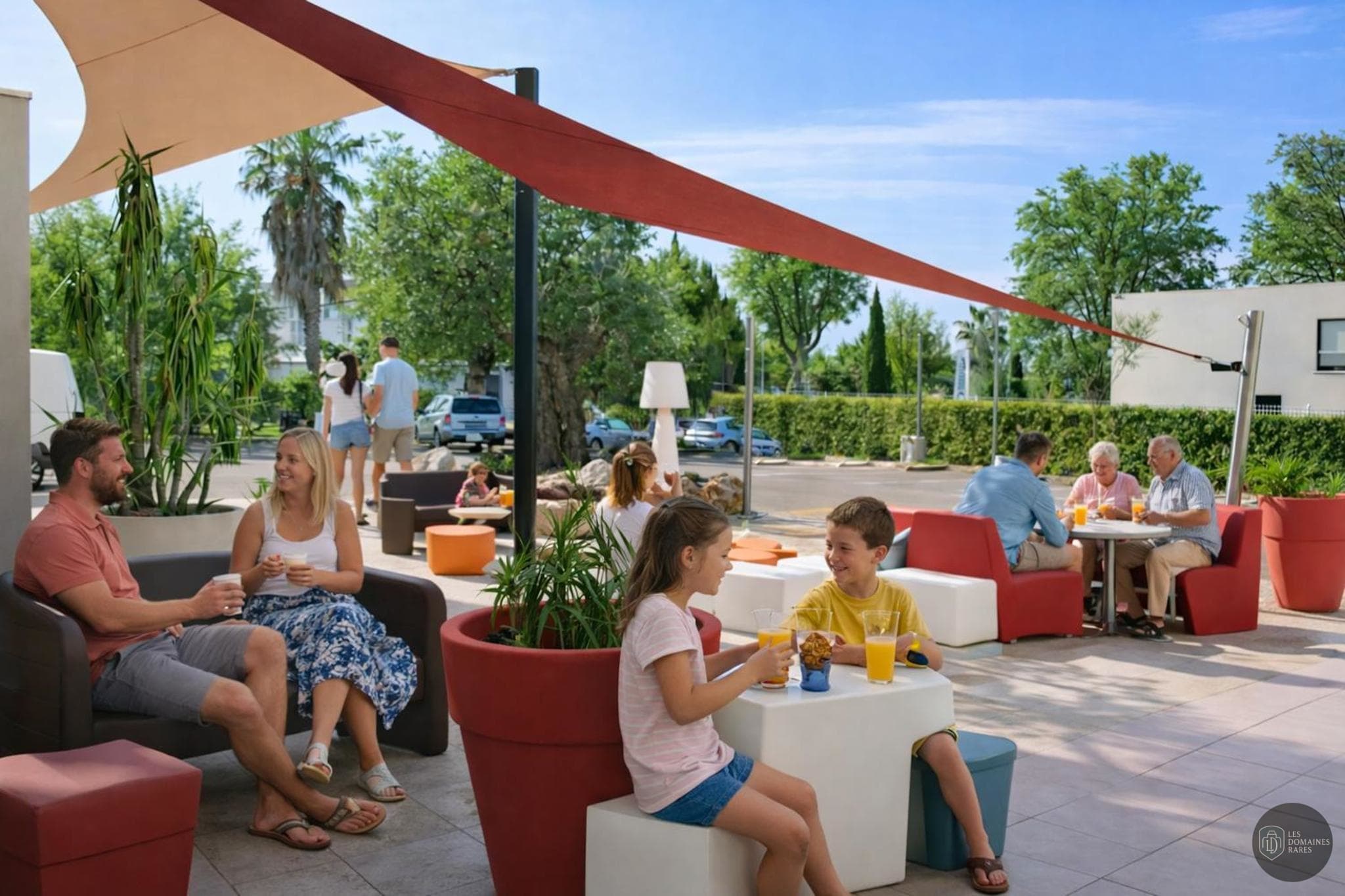 Vue extérieure de l'hôtel Kyriad Perpignan Sud à Perpignan en Occitanie