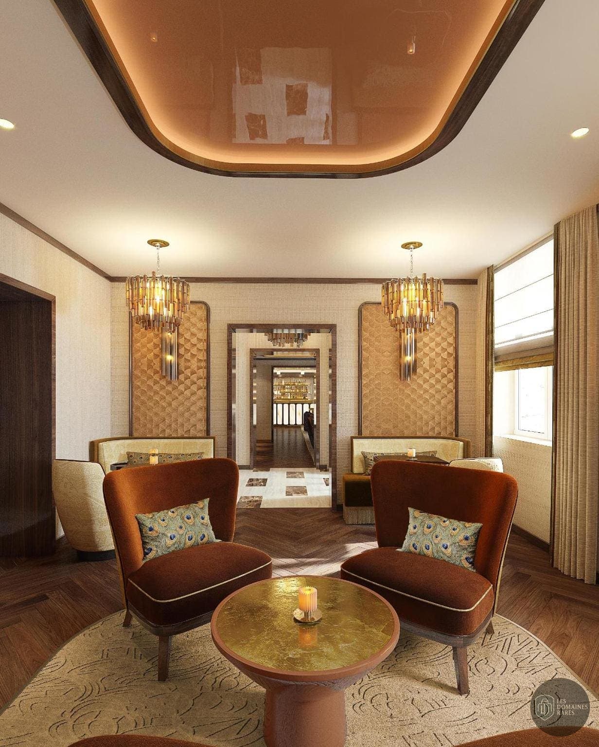 Espace intérieur de l'hôtel La Bourdonnais à Paris en Île-de-France