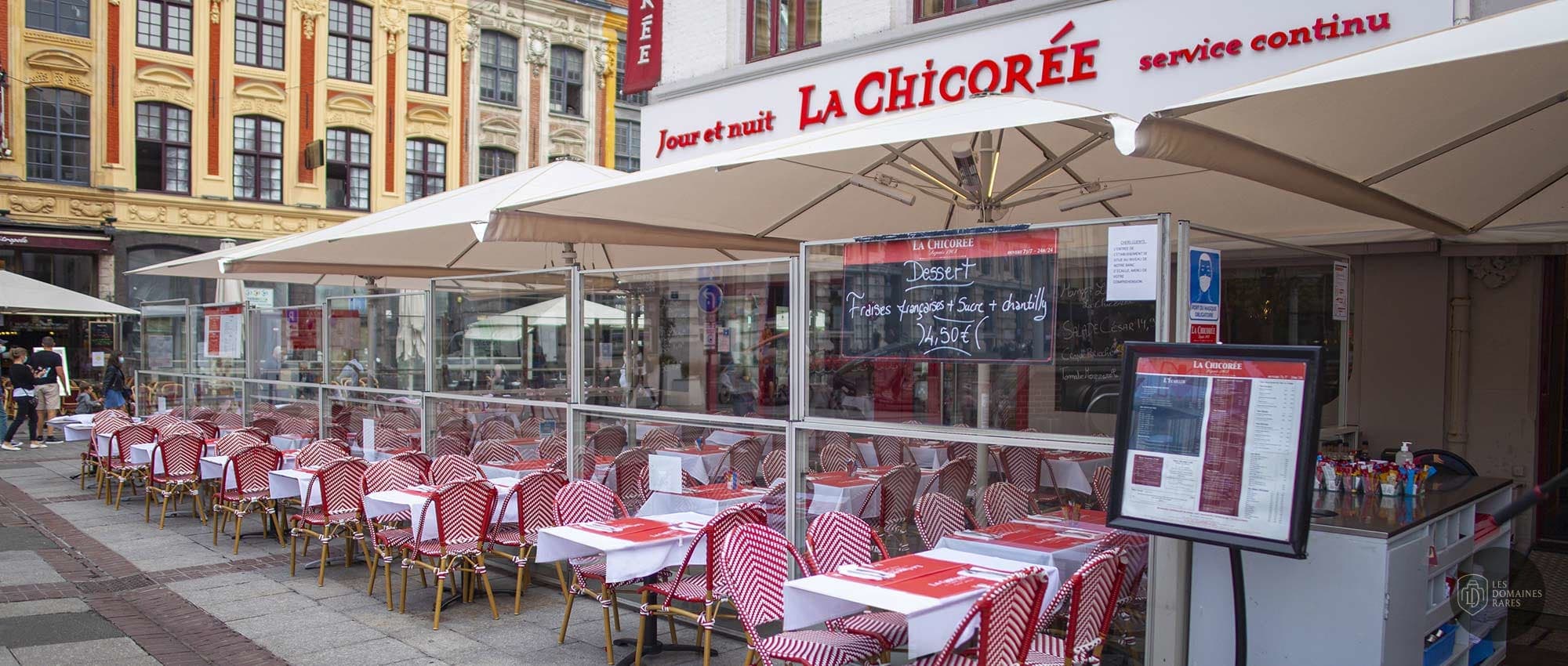 Vue extérieure du restaurant La Chicorée à Lille en Hauts-de-France