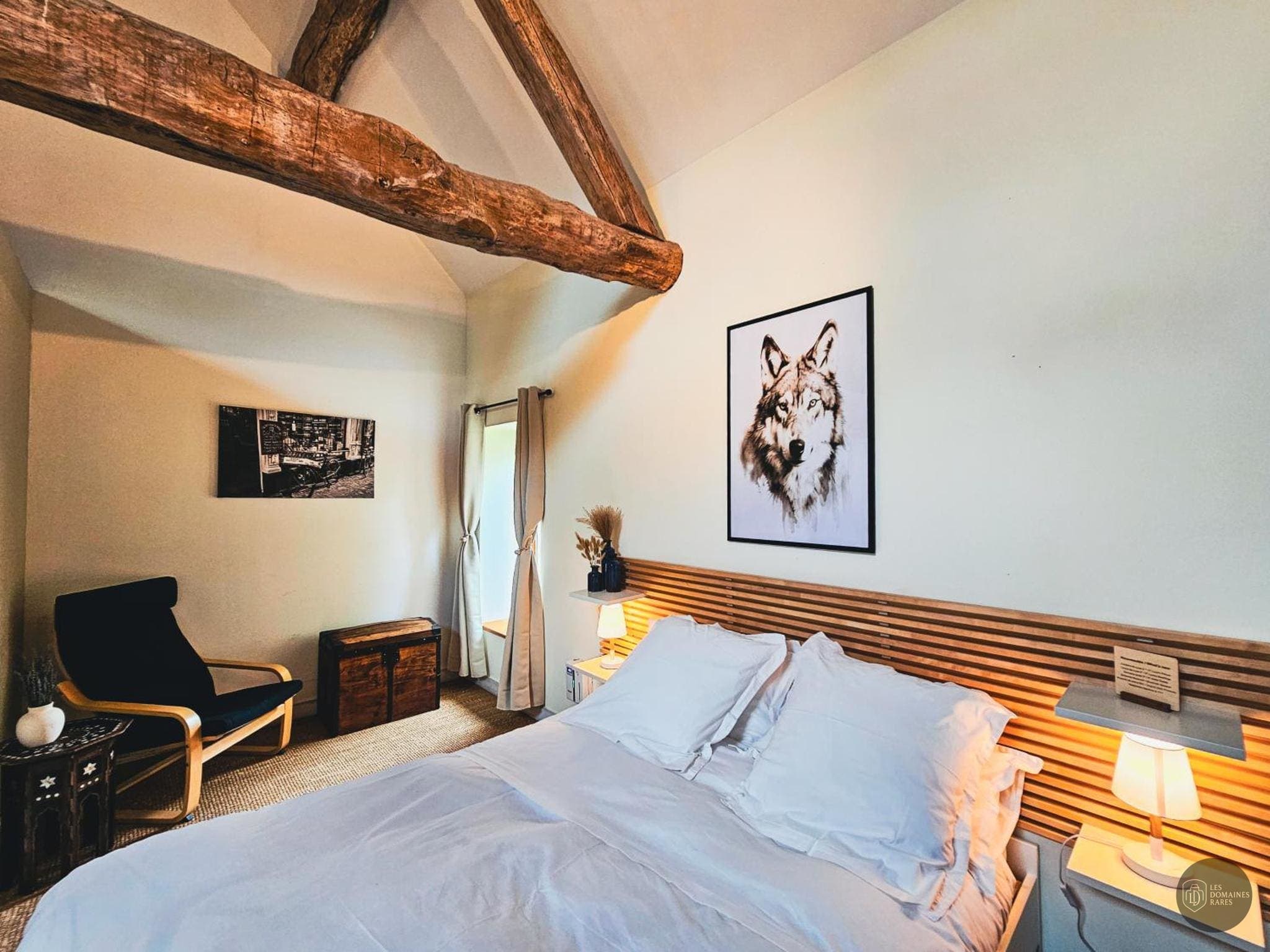 Chambre de l'hôtel La Ferme du Ravin Bleu en Île-de-France - séminaire seine-et-marne (77)