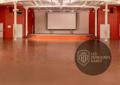 Salle Poincaré vide, scène et écran
