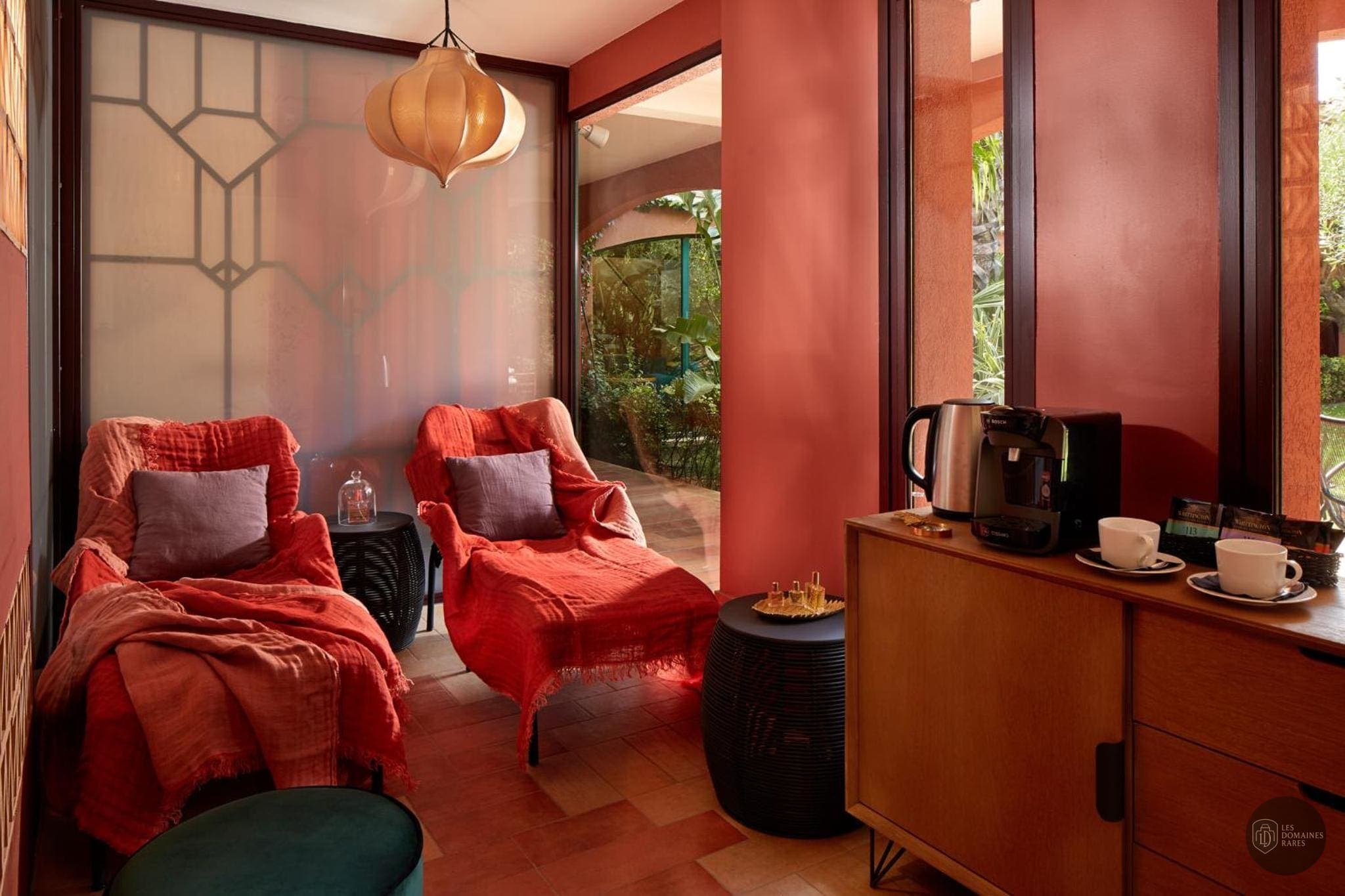 Espace intérieur de l'hôtel La Villa Duflot à Perpignan en Occitanie