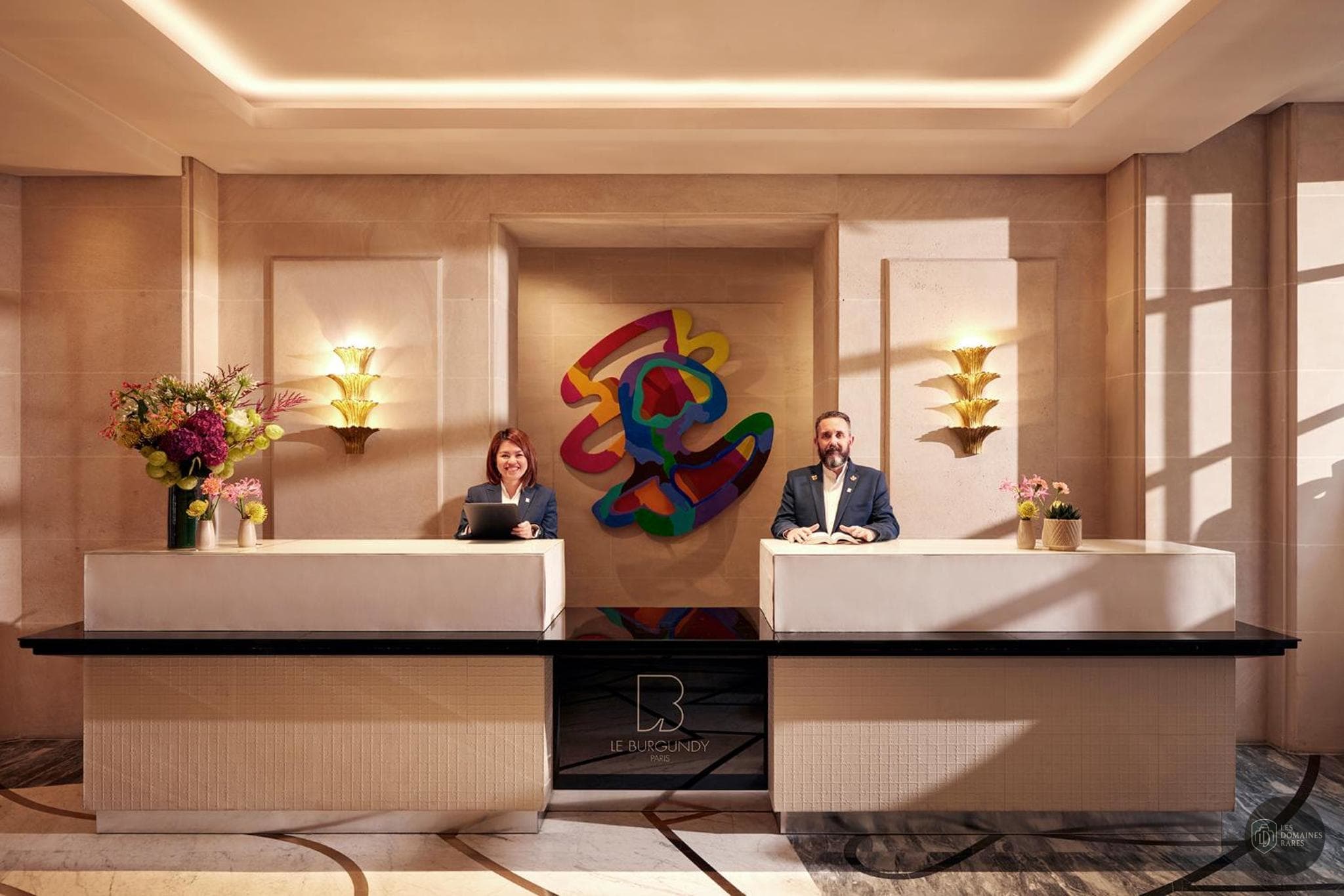 Espace intérieur de l'hôtel Le Burgundy à Paris en Île-de-France