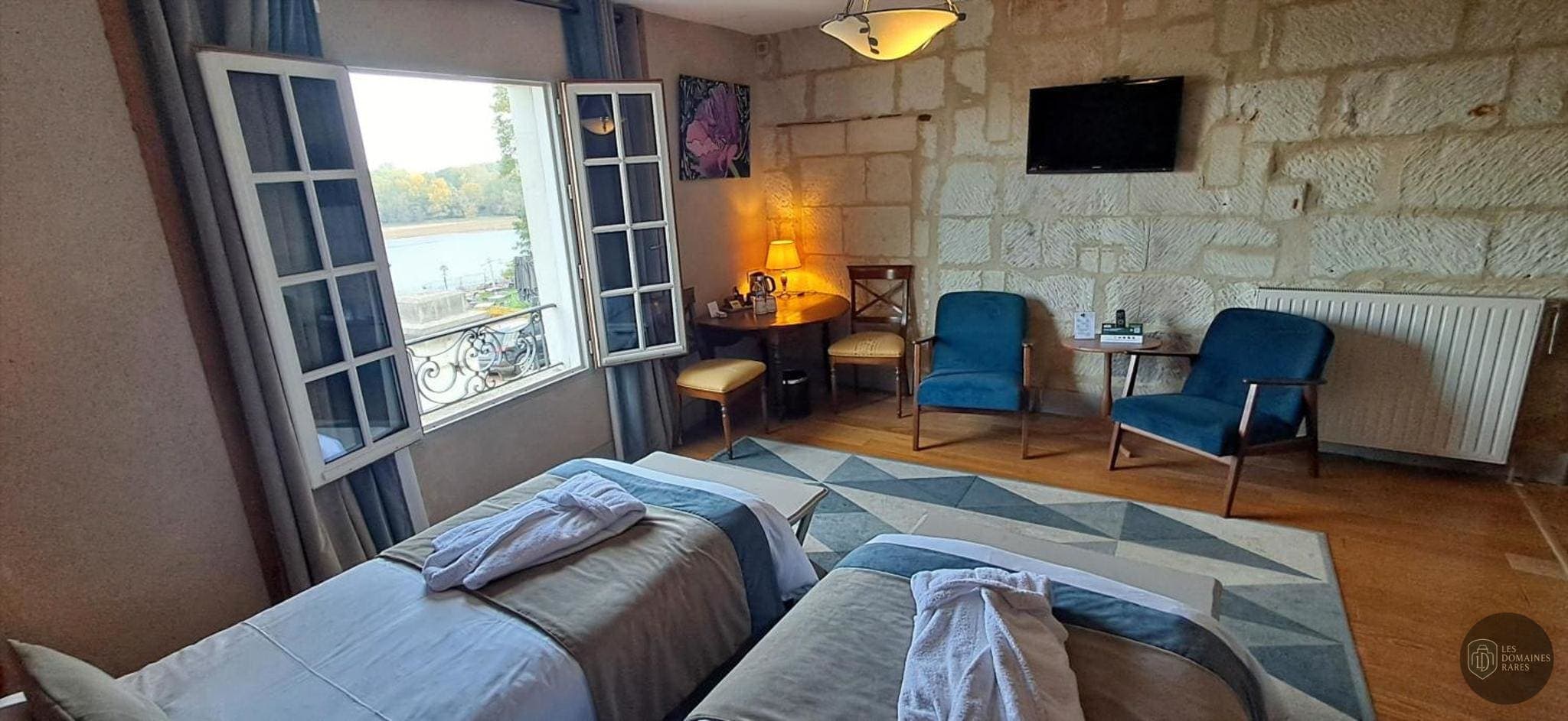 Vue extérieure du lieu Le Bussy à Montsoreau en Pays de la Loire