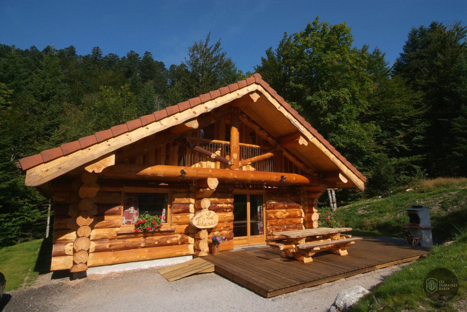 Chalet en bois avec terrasse
