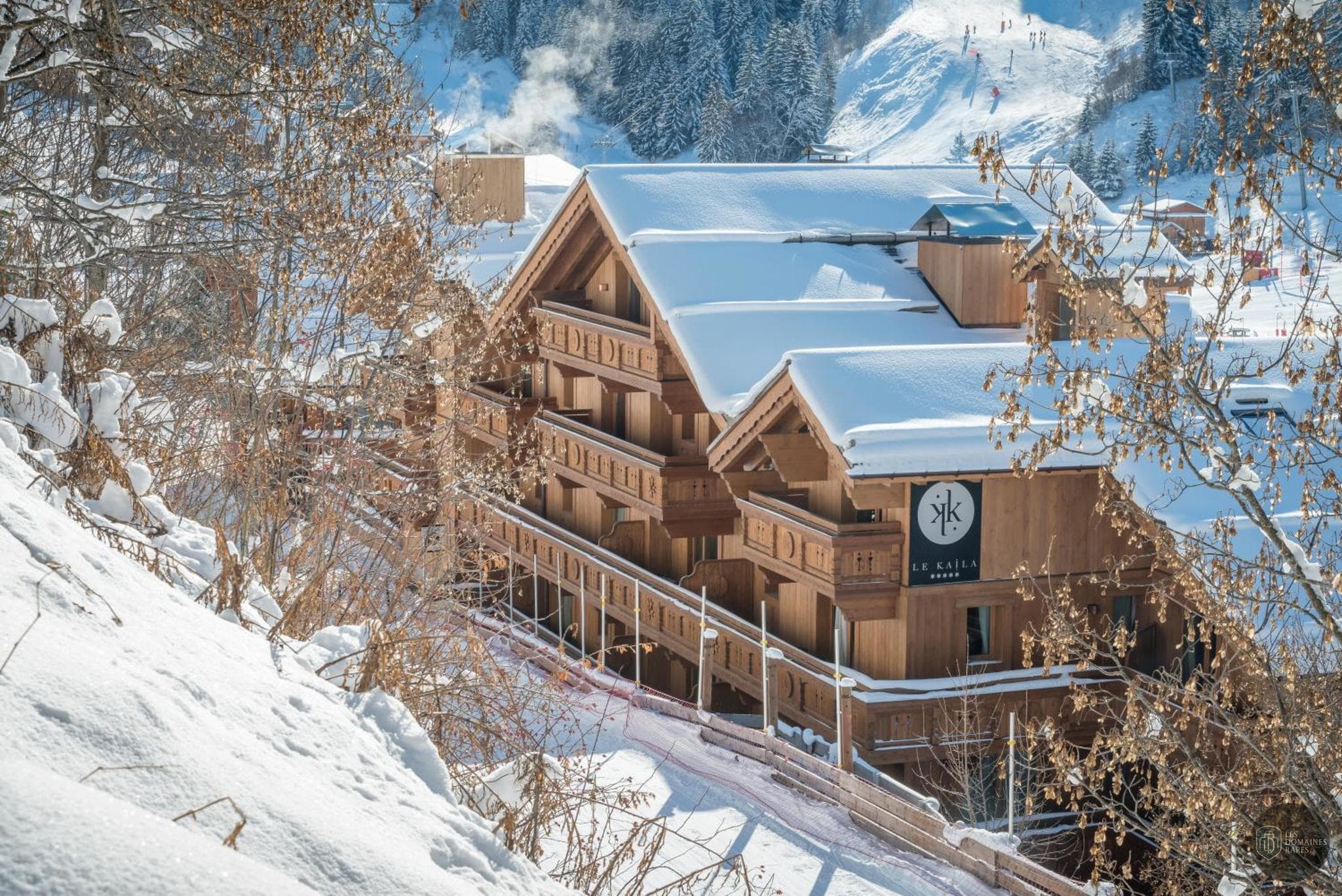 Vue extérieure de l'hôtel Le Kaïla à Méribel en Auvergne-Rhône-Alpes
