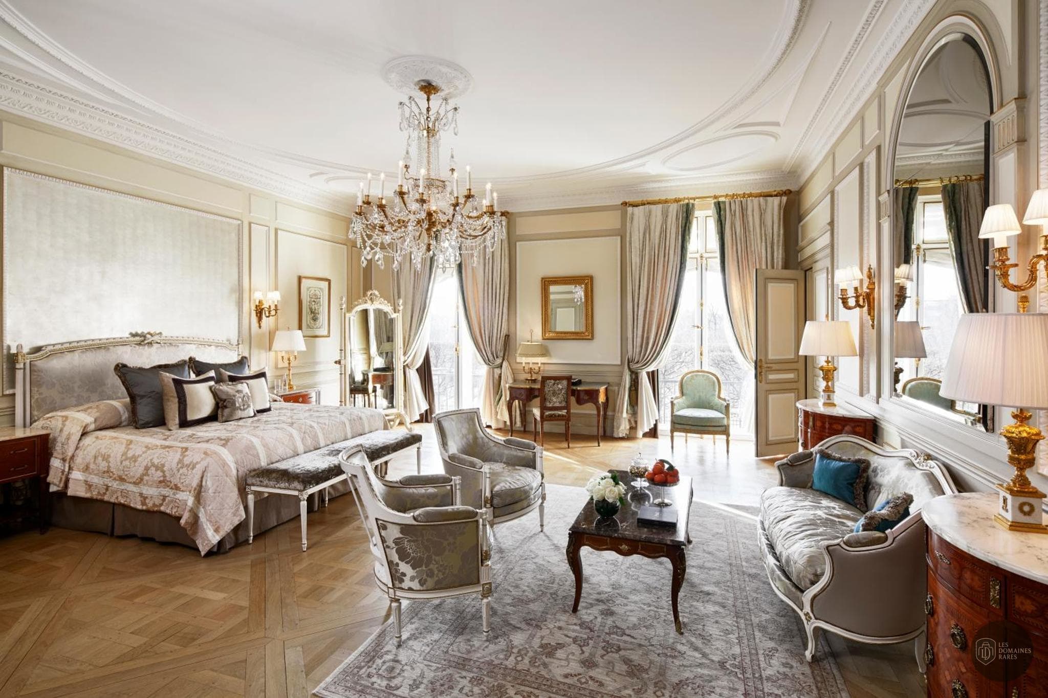 Chambre de l'hôtel Le Meurice à Paris en Île-de-France