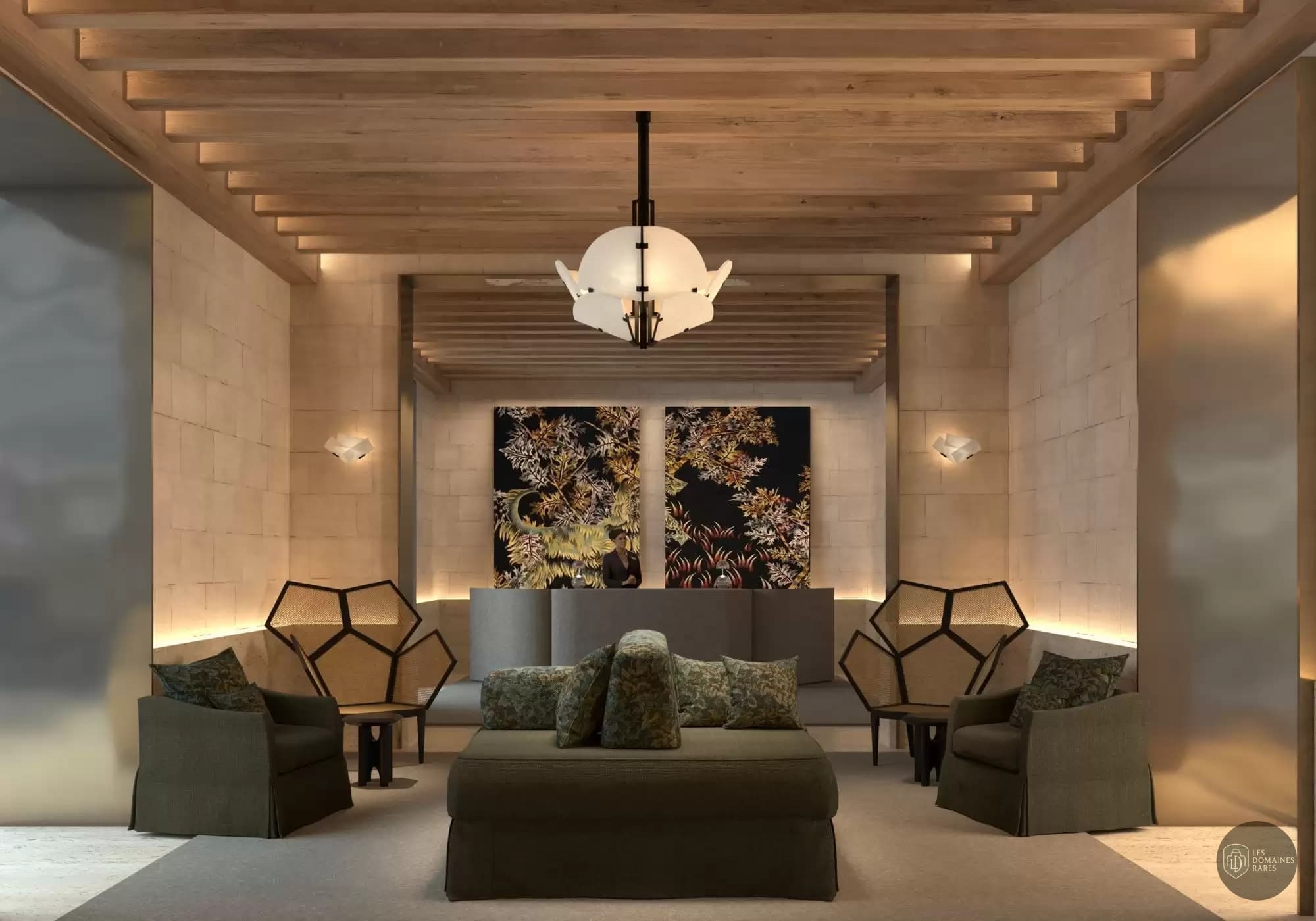 Espace intérieur de l'hôtel Le Saint-James à Bouliac en Nouvelle-Aquitaine