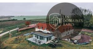 Vue aérienne du domaine et du moulin