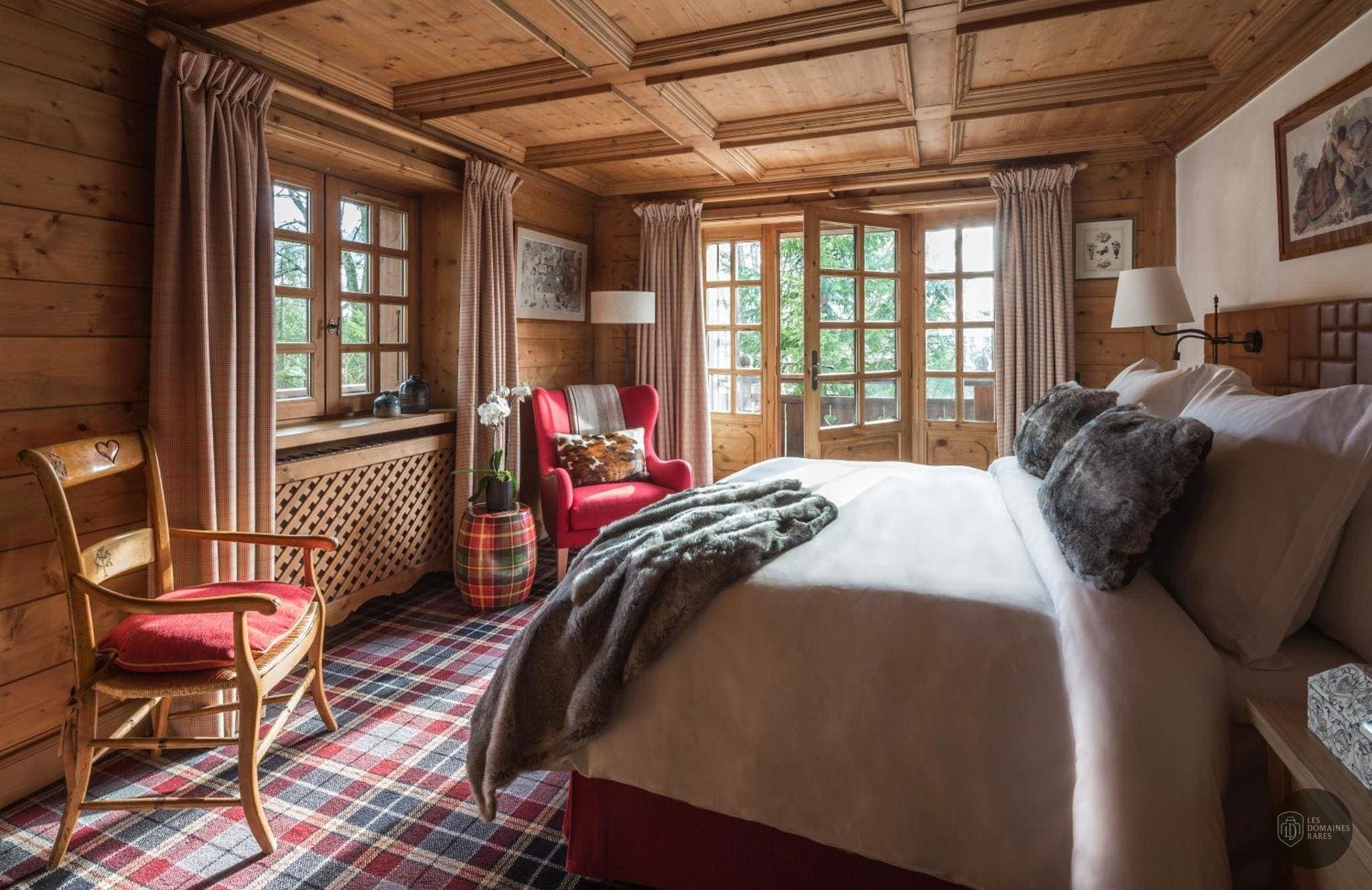 Chambre de l'hôtel Les Chalets du Mont d'Arbois à Megève en Auvergne-Rhône-Alpes