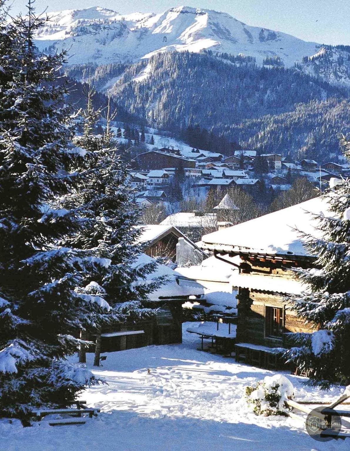 Vue extérieure de l'hôtel Les Fermes de Marie à Megève en Auvergne-Rhône-Alpes