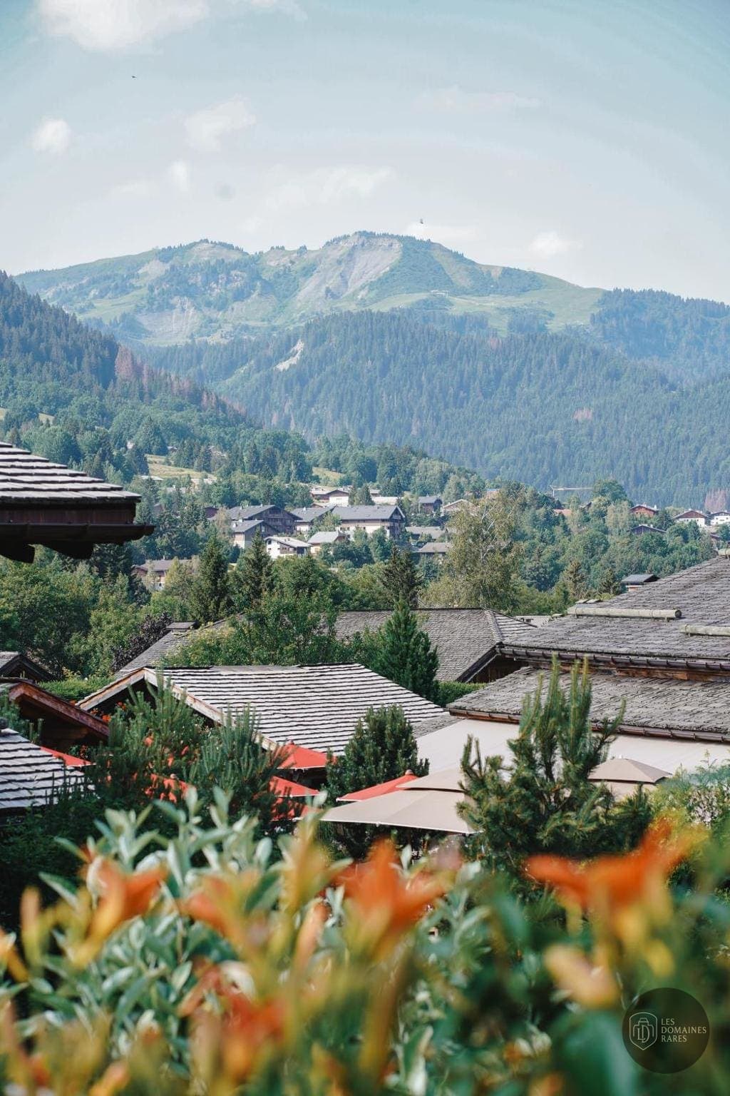 Vue extérieure de l'hôtel Les Fermes de Marie à Megève en Auvergne-Rhône-Alpes