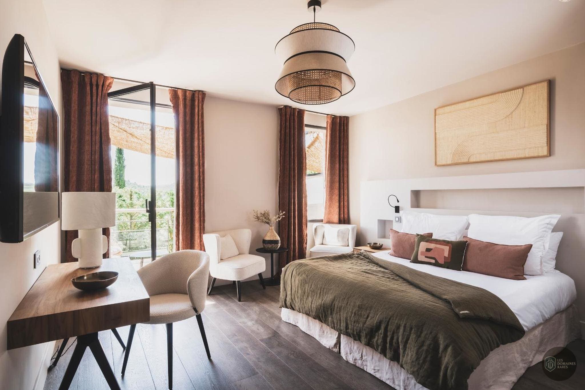 Chambre de l'hôtel Les Lodges Sainte-Victoire en Provence-Alpes-Côte d'Azur - séminaire bouches-du-rhône