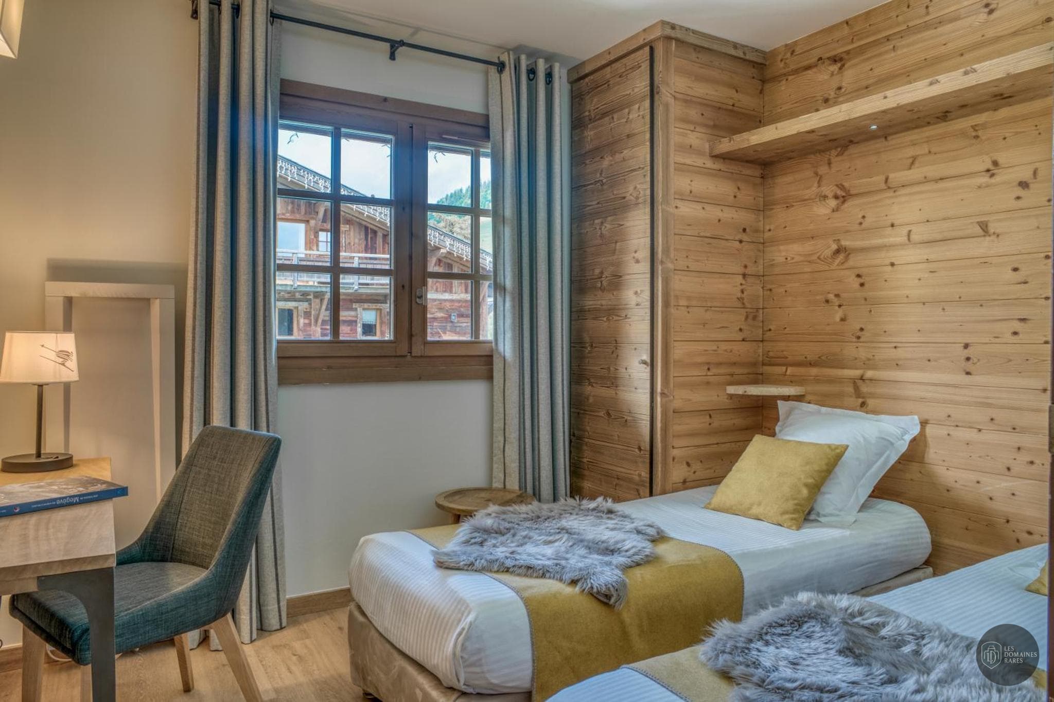 Chambre de l'hôtel Les Loges Blanches à Megève en Auvergne-Rhône-Alpes