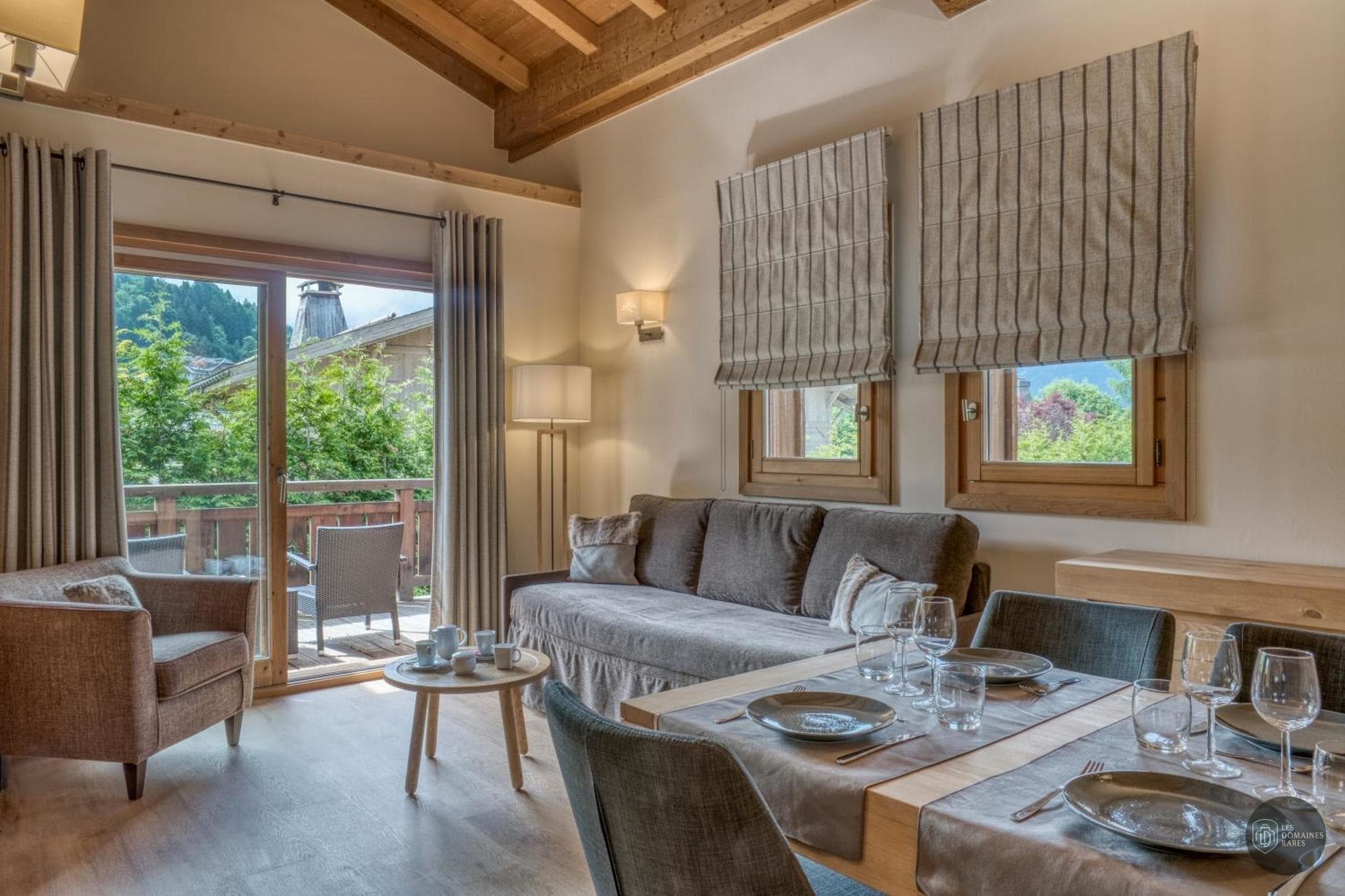 Espace intérieur de l'hôtel Les Loges Blanches à Megève en Auvergne-Rhône-Alpes