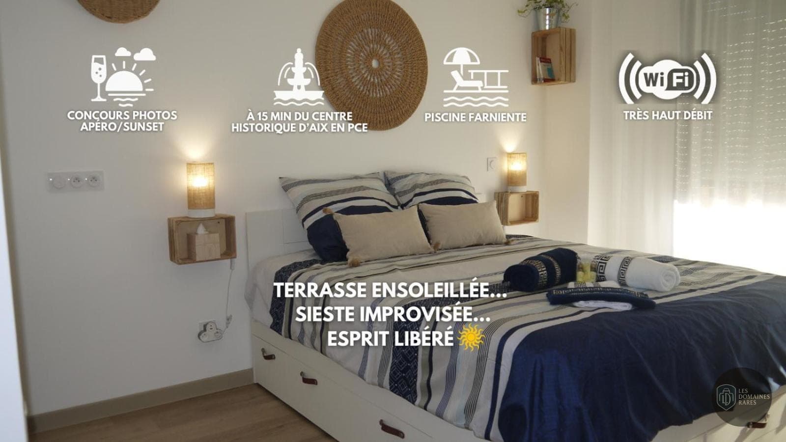 Chambre de l'espace de réception Les Milles Espaces en Provence-Alpes-Côte d'Azur - séminaire aix en provence